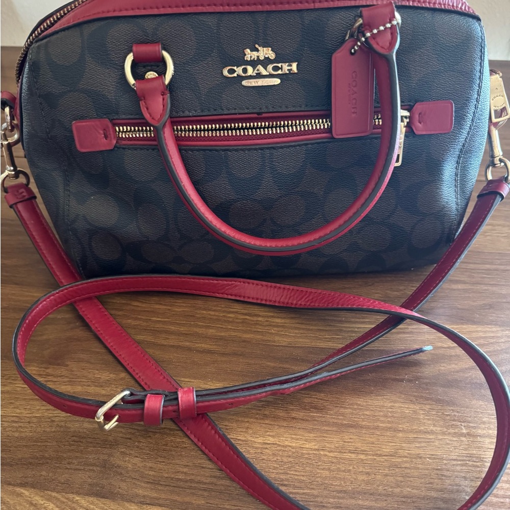 Coach Women's Black and Red Handbag